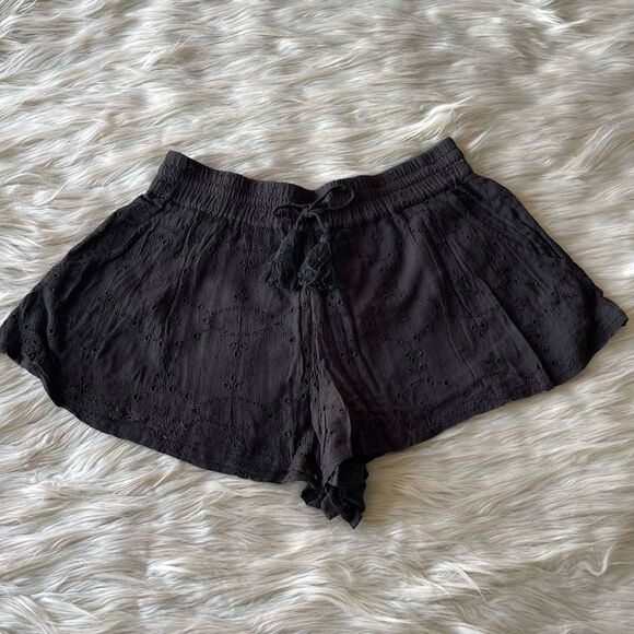 Free People Eyelet Shorts in Storm - Picture 2 of 9